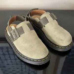Dr. Martens olive and Dark Brown Suede